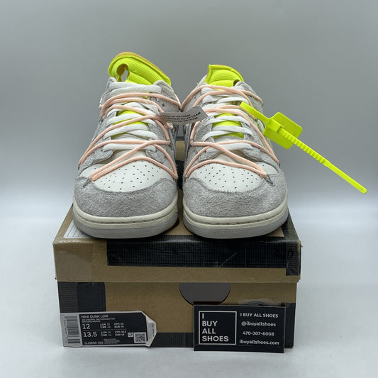 Size 12 - Nike Off-White x Dunk Low Lot 12 of 50 Grey Suede (DJ0950-100)