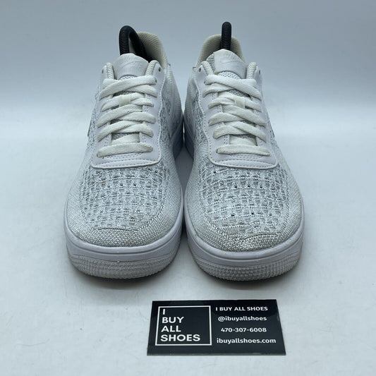 Size 7.5 - Nike Air Force 1 Flyknit 2.0 Low Pure Platinum Suede (AV3042-100)