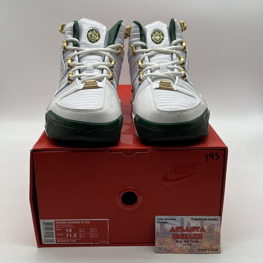 Size 10 - Nike Zoom LeBron 3 QS SVSM Home White Green (AO2434-102)