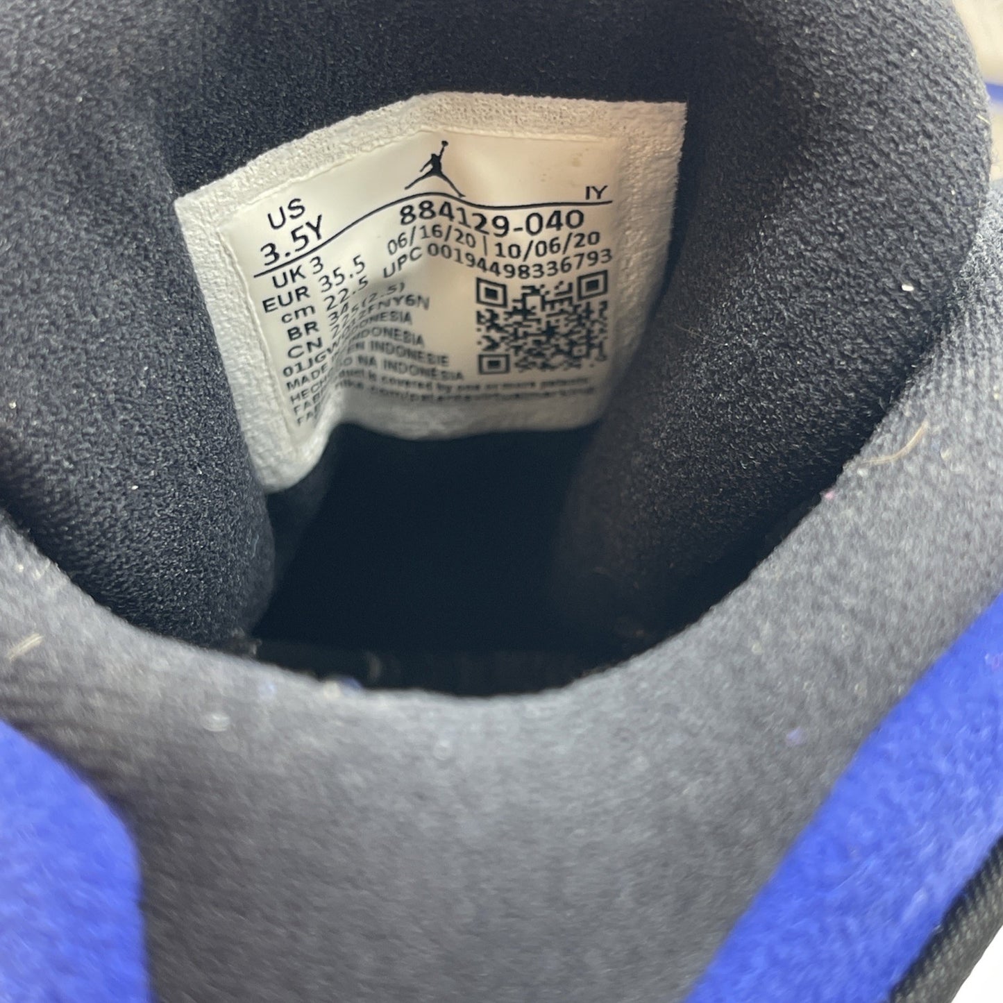 Size 3.5Y (GS) - Jordan 13 Retro Mid Hyper Royal Blue Black Suede (884129-040)