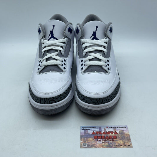 Size 8 - Air Jordan 3 Retro Midnight Navy White Grey Suede Leather (CT8532-140)