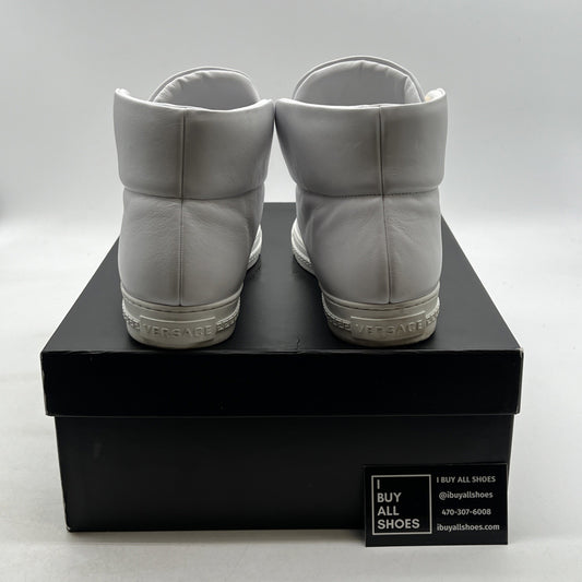 Size 40 - Versace Men’s Palazzo Gold Medusa White High Top