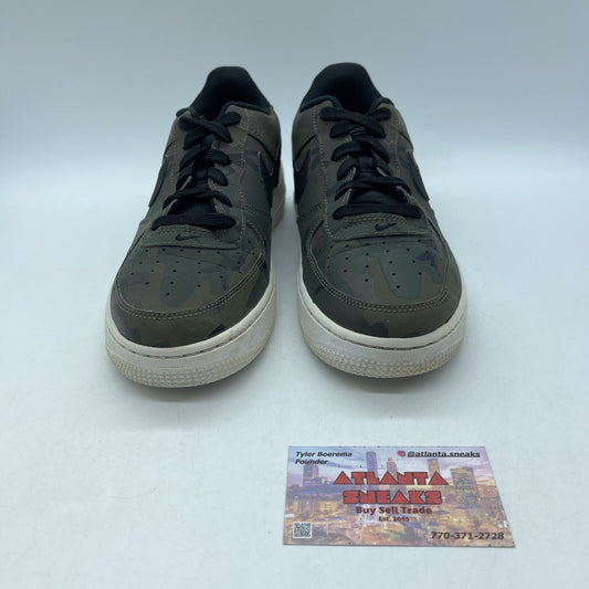 Size6.5Y - Air Force 1 '07 Forest Camo White Green Brown Leather (820438-204)