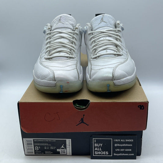 Size 8.5 - Air Jordan 12 Retro Low Easter White Black Suede Leather (DB0733-190)