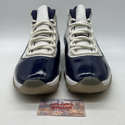 Size 13 - Jordan 11 Retro High Win Like '82 White Navy Leather (378037-123)