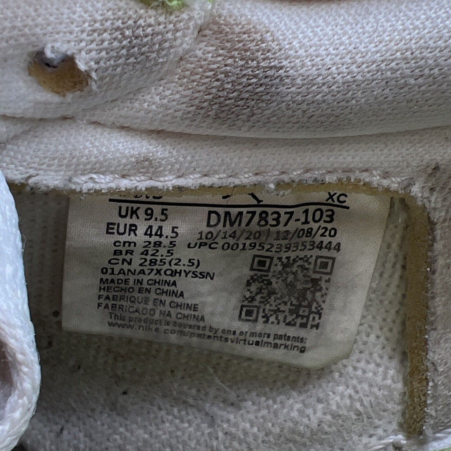 Size 10.5 - Air Jordan 1 OG Low Ghost Green (DM7837-103)