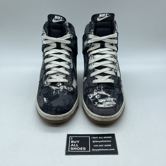 Size 9W - Nike Dunk Sky Print High Black White Silver Leather (543258-004)