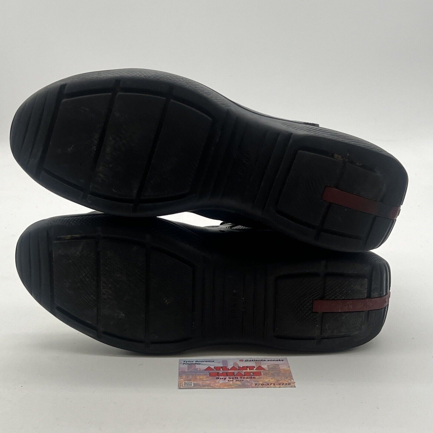 Size 11 - Prada Americas Cup Mens Hightop Sneakers Black