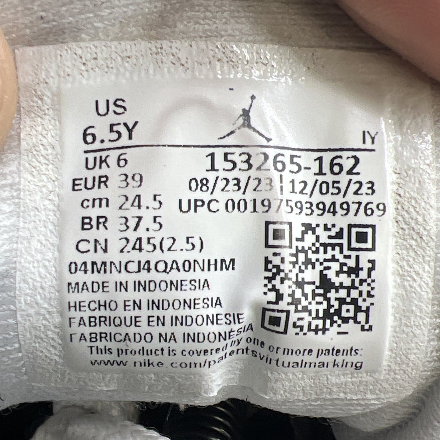 Size 6.5Y - Air Jordan 12 Retro Taxi Flip (153265-162)