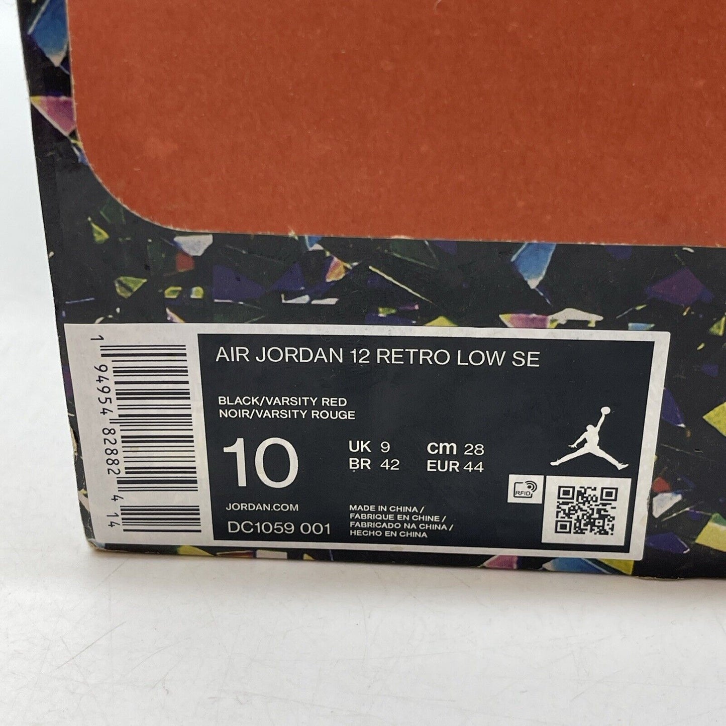 Size 10 - Jordan 12 Low SE 'Super Bowl' Black Red Gold Orange (DC1059-001)