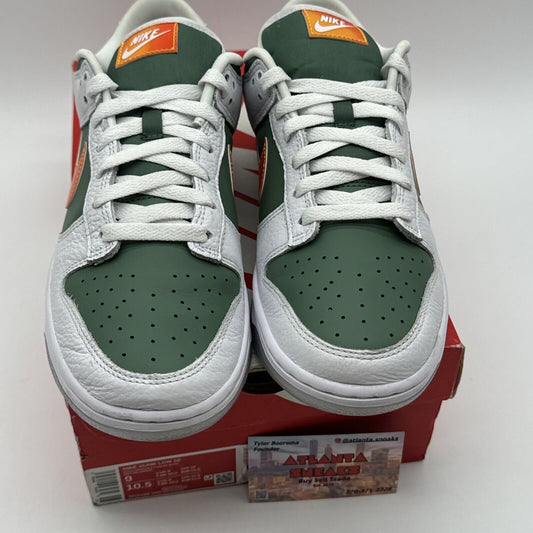 Size 9 - Nike Dunk Low NY vs NY Orange Green Hurricanes Shiny Icy Soles OG All