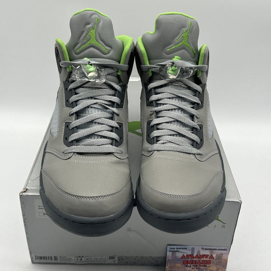 Size 13 - Jordan 5 Retro Green Bean Reflective Grey Lime Icy Soles OG All 2021