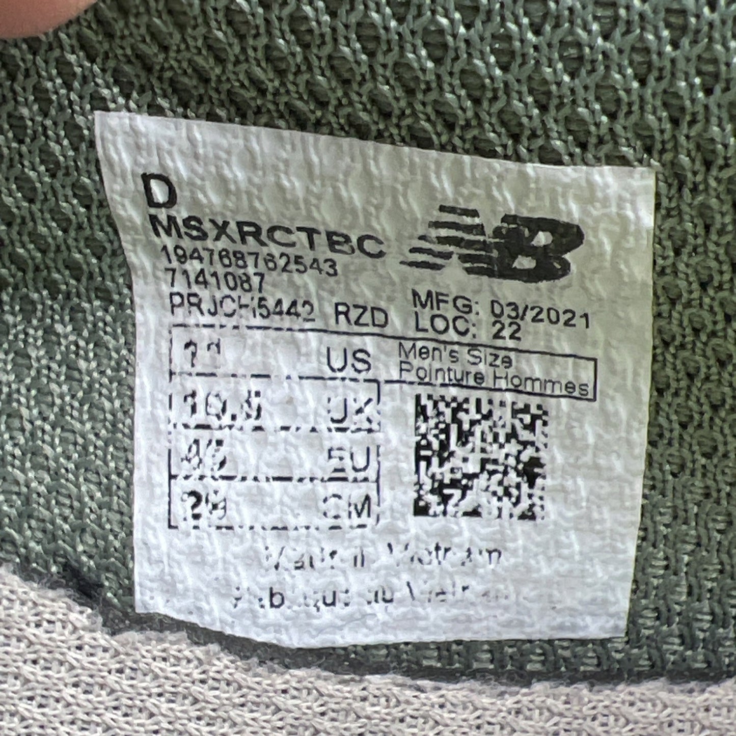 Size 11 - New Balance Mens X-Racer “Timberwolf” (MSXRCTBC)