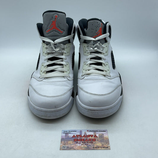 Size 10 - Air Jordan 5 Retro Pro Stars White Black Red Leather (136027-115)