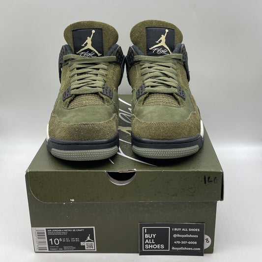 Size 10.5 - Air Jordan 4 SE Retro Low Craft - Olive (FB9927-200)
