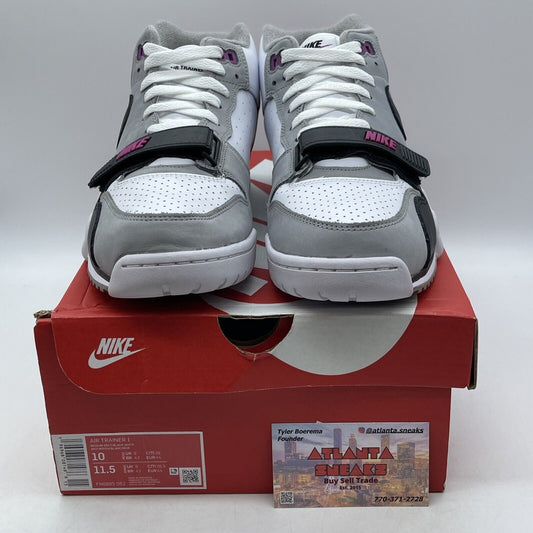 Size 10 - Nike Air Trainer 1 Hyper Violet Grey White Black Suede (FN6885-062)
