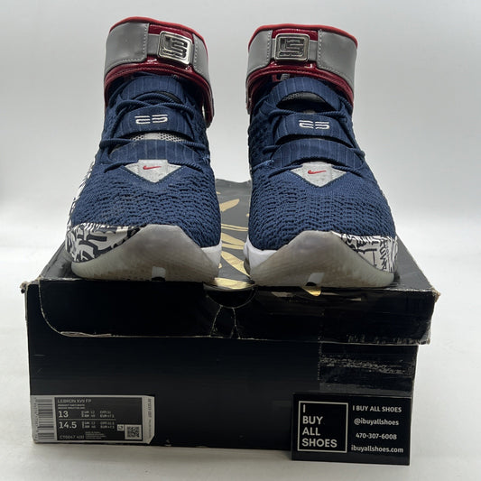Size 13 - Nike LeBron 17 LeBron 4 Cold Blue Graffiti (CT6047-400)