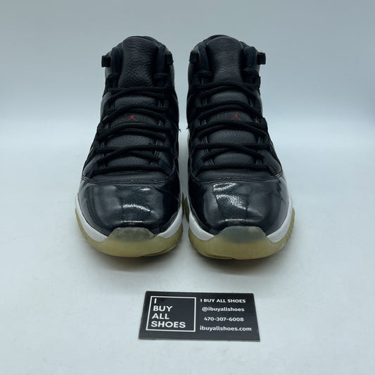 Size 9.5 - Jordan 11 Retro 72-10 2015 Black Leather Suede (378037-002)