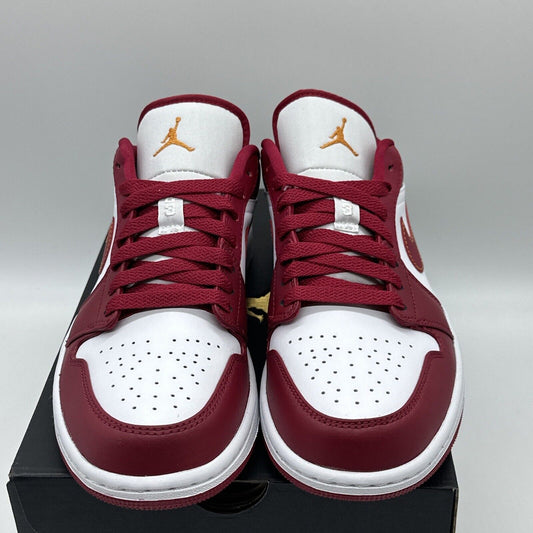 Size 8 - Jordan 1 Low Cardinal Red 2022 Yellow White Leather Brand New With Box
