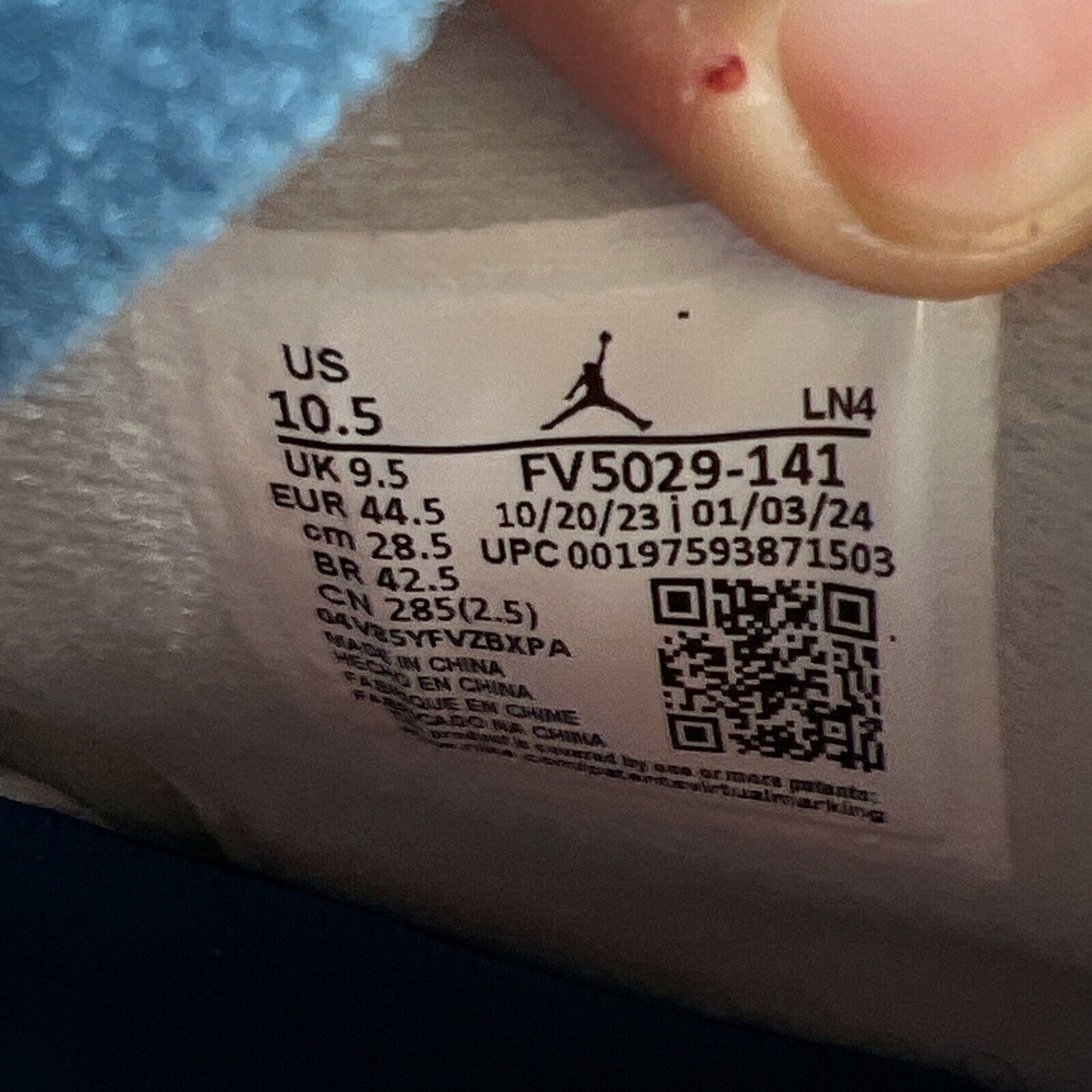 Size 10.5 - Air Jordan 4 Retro 2024 Military Blue White Leather (FV5029-141)