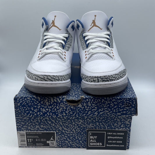 Size 11.5 - Jordan 3 Retro Mid Washington Wizards Grey Blue White (CT8532-148)