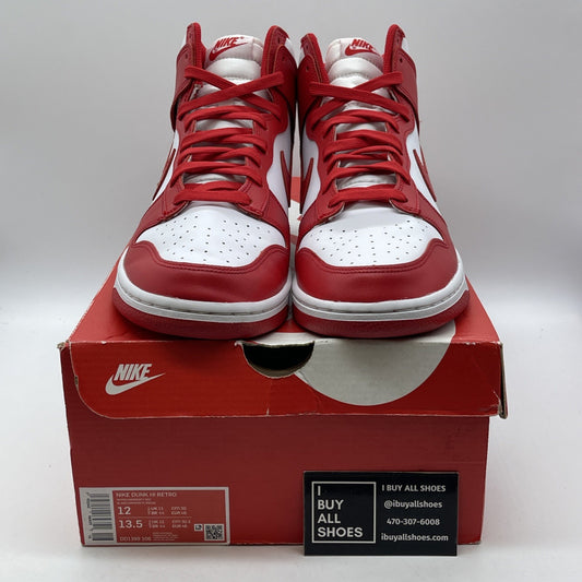 Size 12 - Nike Dunk High Championship Red White Leather (DD1399-106)