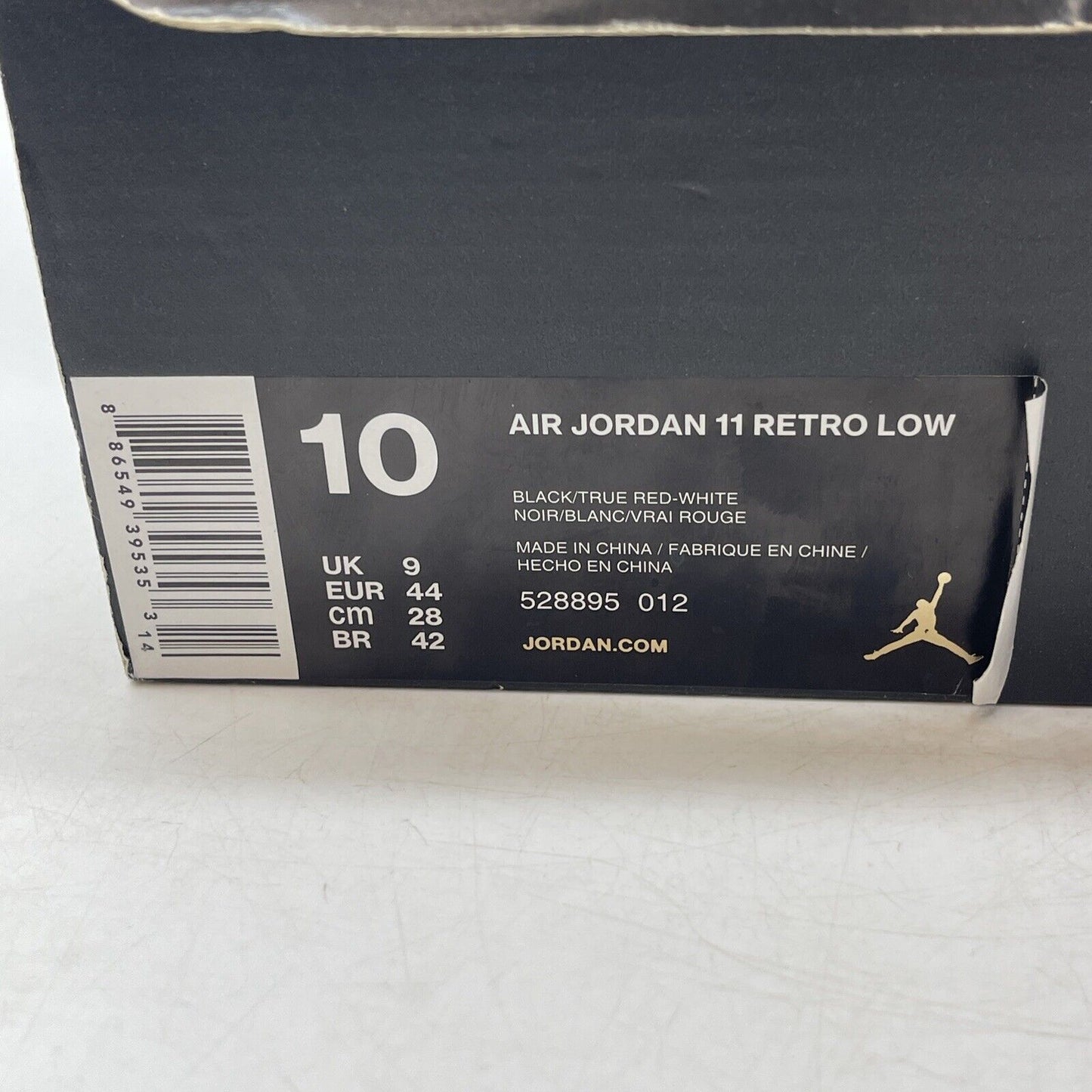 Size 10 - Air Jordan 11 Retro 2015 Low Bred Black White Red (528895-012)