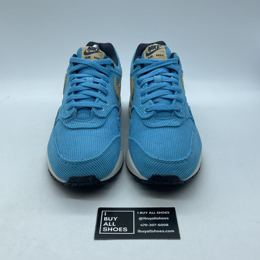 Size 9.5 - Nike Air Max 1 Premium Baltic Blue Corduroy Suede (FB8915-400)