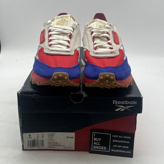 Size 9 - NWT Reebok CL Legacy Classic Men’s Shoes Chalk Red Blue Gold (GW8703)