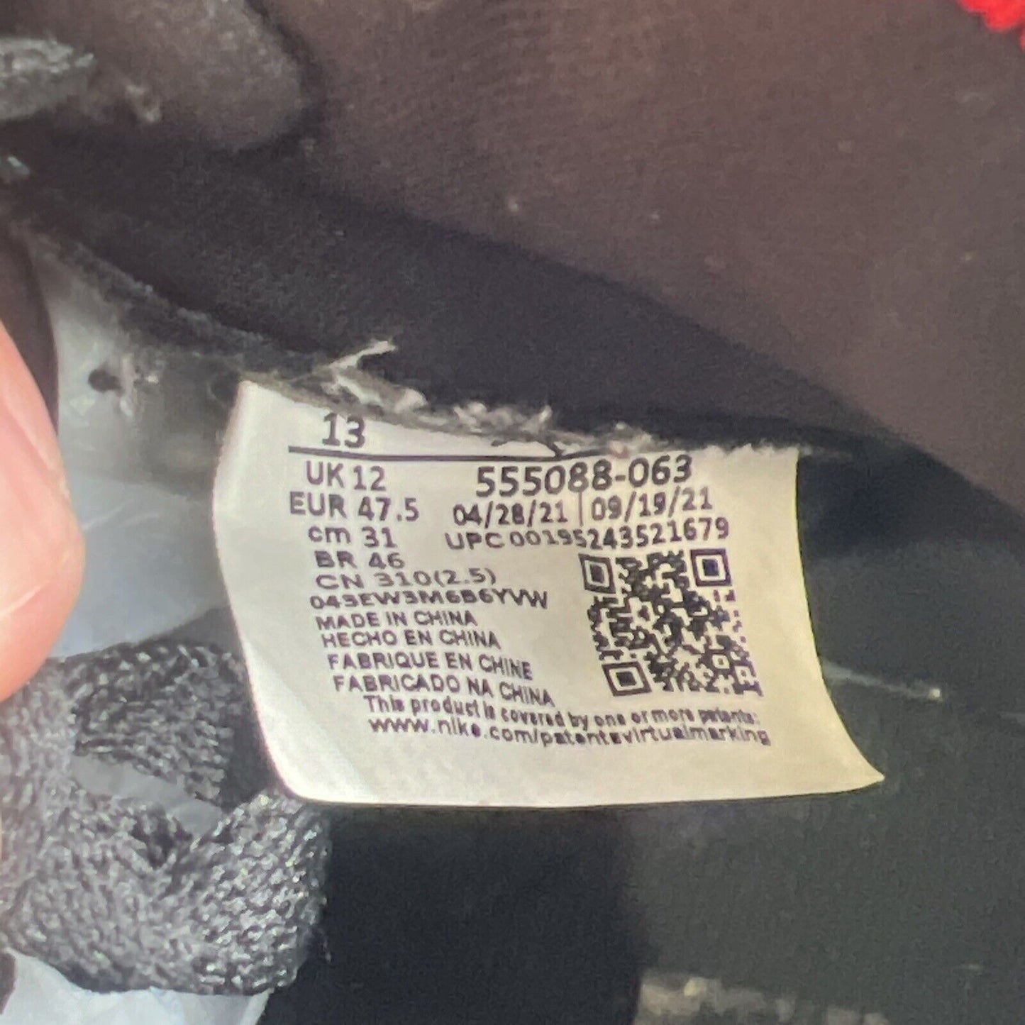 Size 13 - Air Jordan 1 Retro OG High Patent Bred (555088-063)