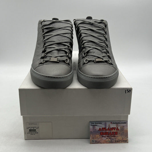Size 8 - Balenciaga Arena Iron Grey High Top (341760-WAD40-1414)