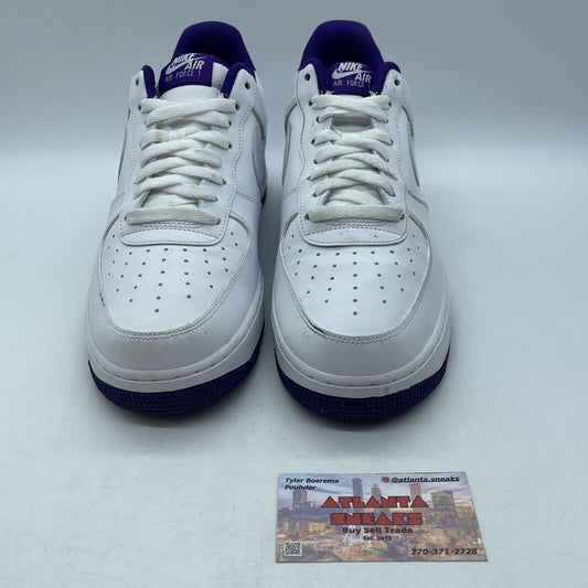 Size 10 - Nike Air Force 1 Low Voltage Purple White Leather (CJ1380-100)