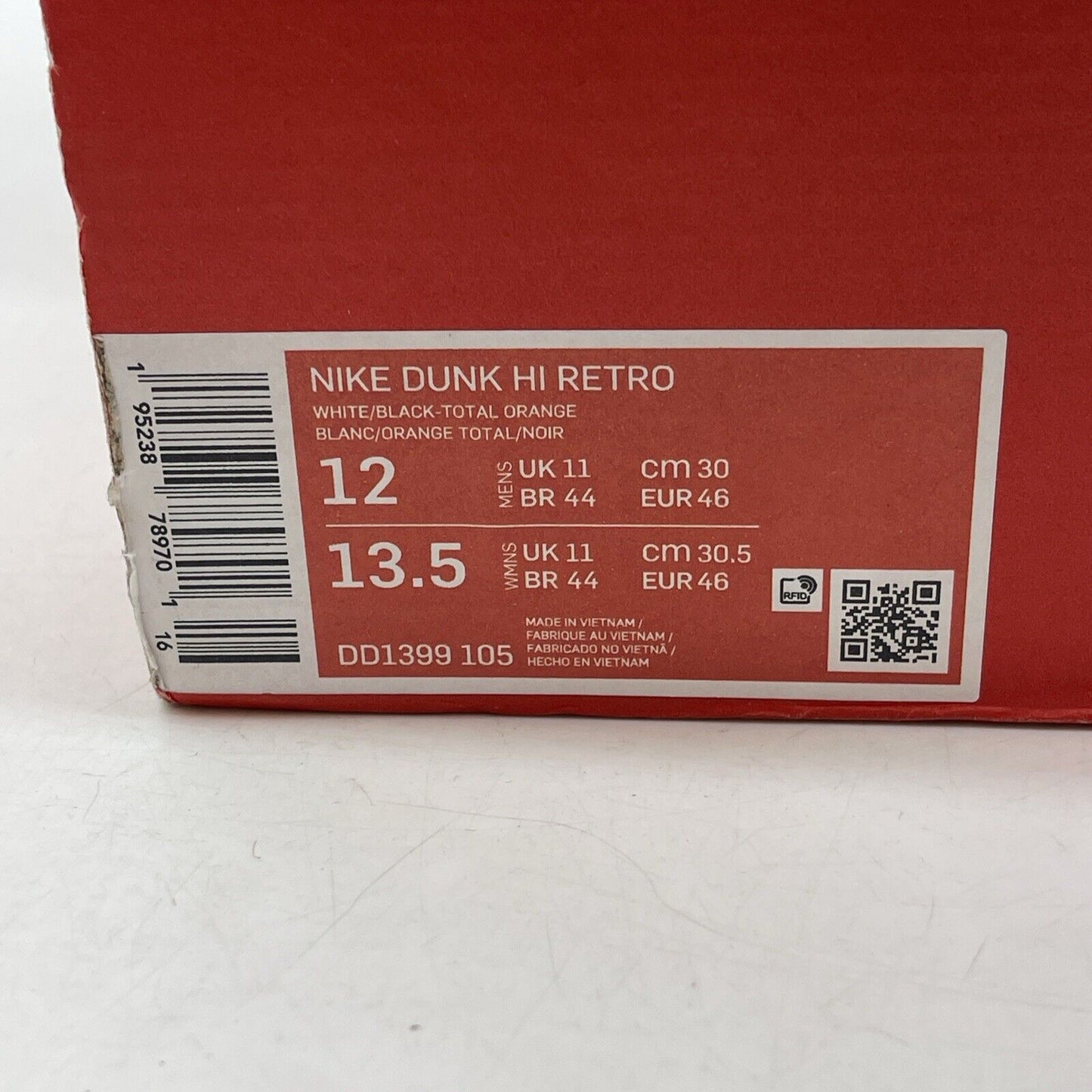 Size 12 - Nike Dunk High Black White Leather (DD1399-105)