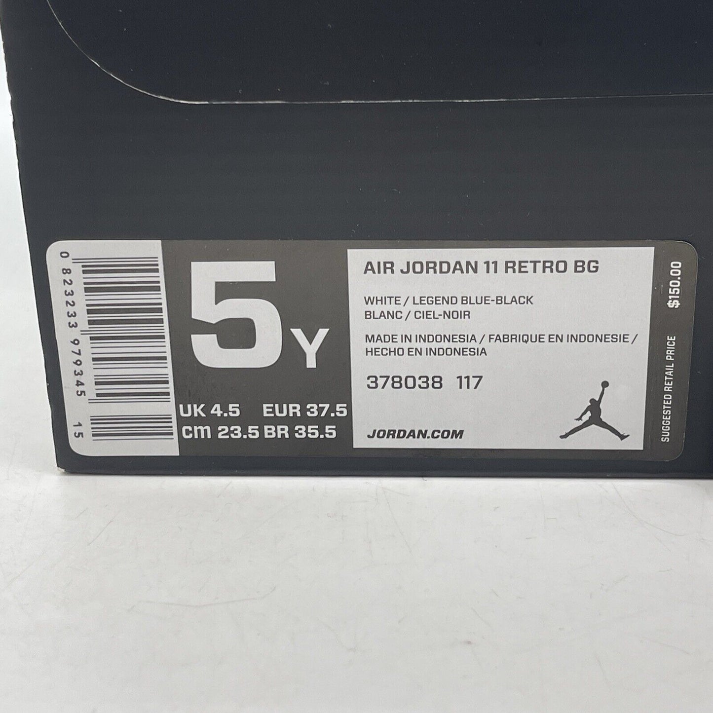 Size 5Y - Jordan 11 Retro High Legend Blue White Black Suede Leather (378038-117