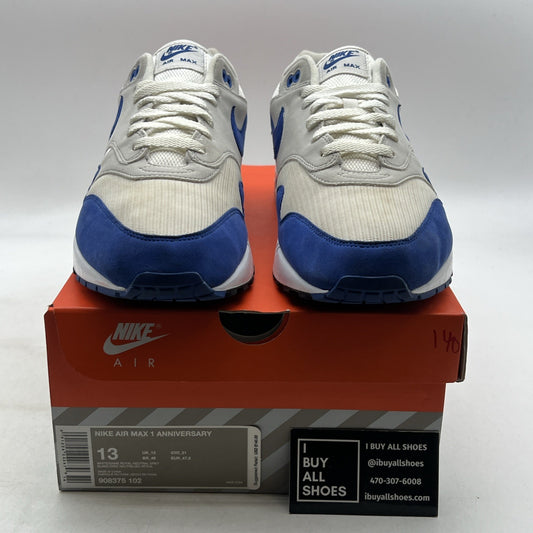 Size 13 - Nike Air Max 1 OG Anniversary 2017 Re-Release Royal (908375-102)