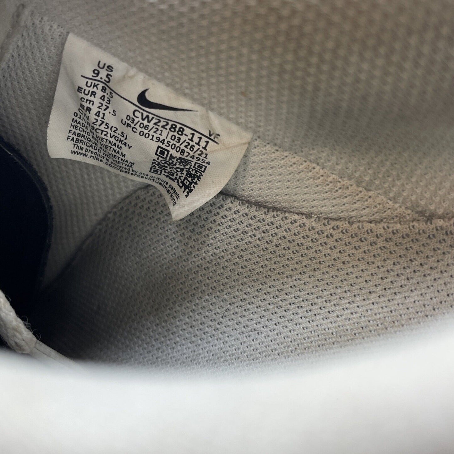 Size 9.5 - Nike Air Force 1 '07 Low Triple White Leather Suede (CW2288-111)
