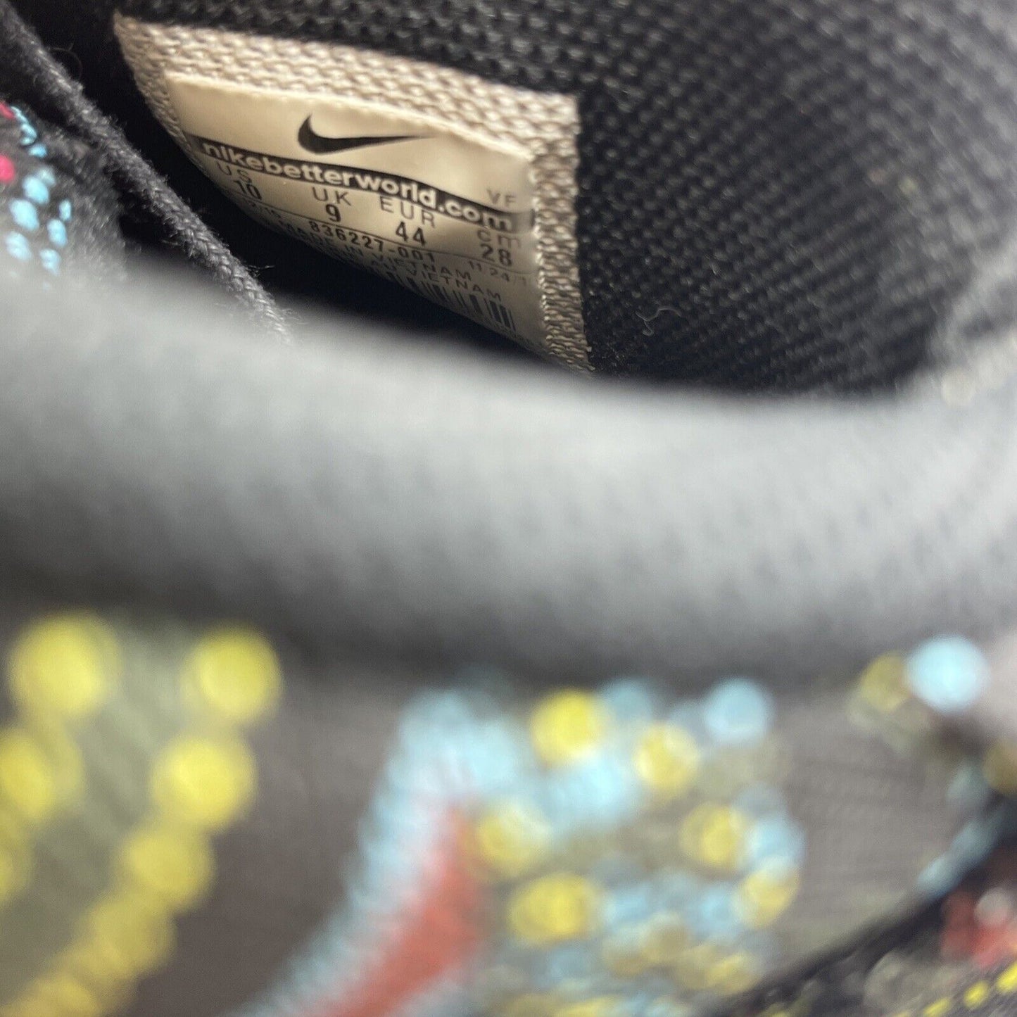 Size 10 - Nike Air Force 1 High BHM Black Blue Red Suede Leather (836227-001)