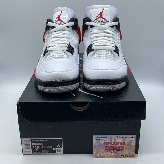Size 10.5 - Jordan 4 Retro Mid Red Cement White Black Red Leather (DH6927-161)