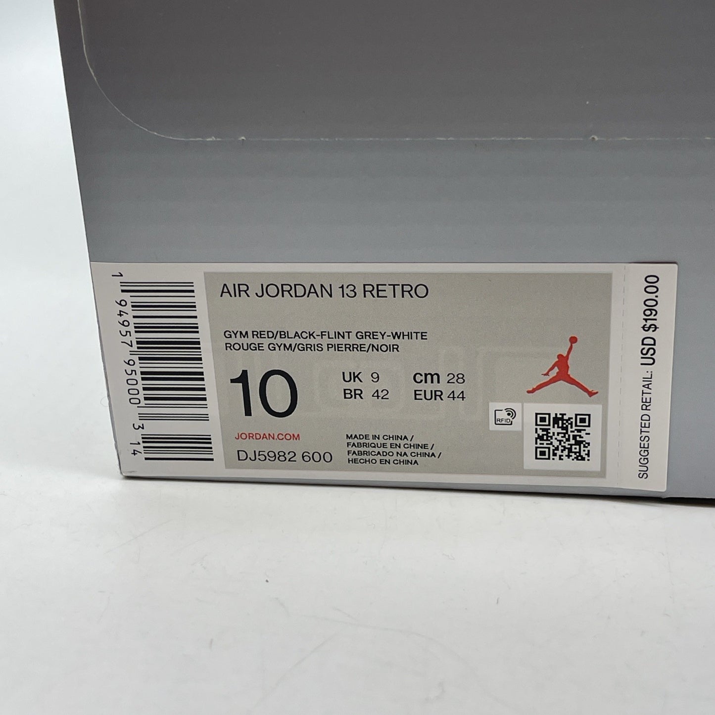 Size 11 - Jordan 13 Red White Grey Leather Suede (DJ5982600)