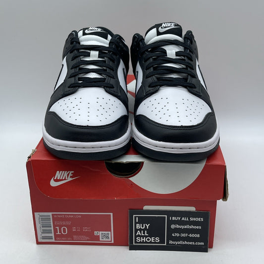 Size 10W - Nike Dunk Low Black White Leather (DD1503-101)