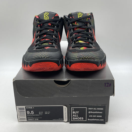 Size 9.5 - Nike Kyrie 1 Dream Black Pink Red Suede Leather (705277-016)