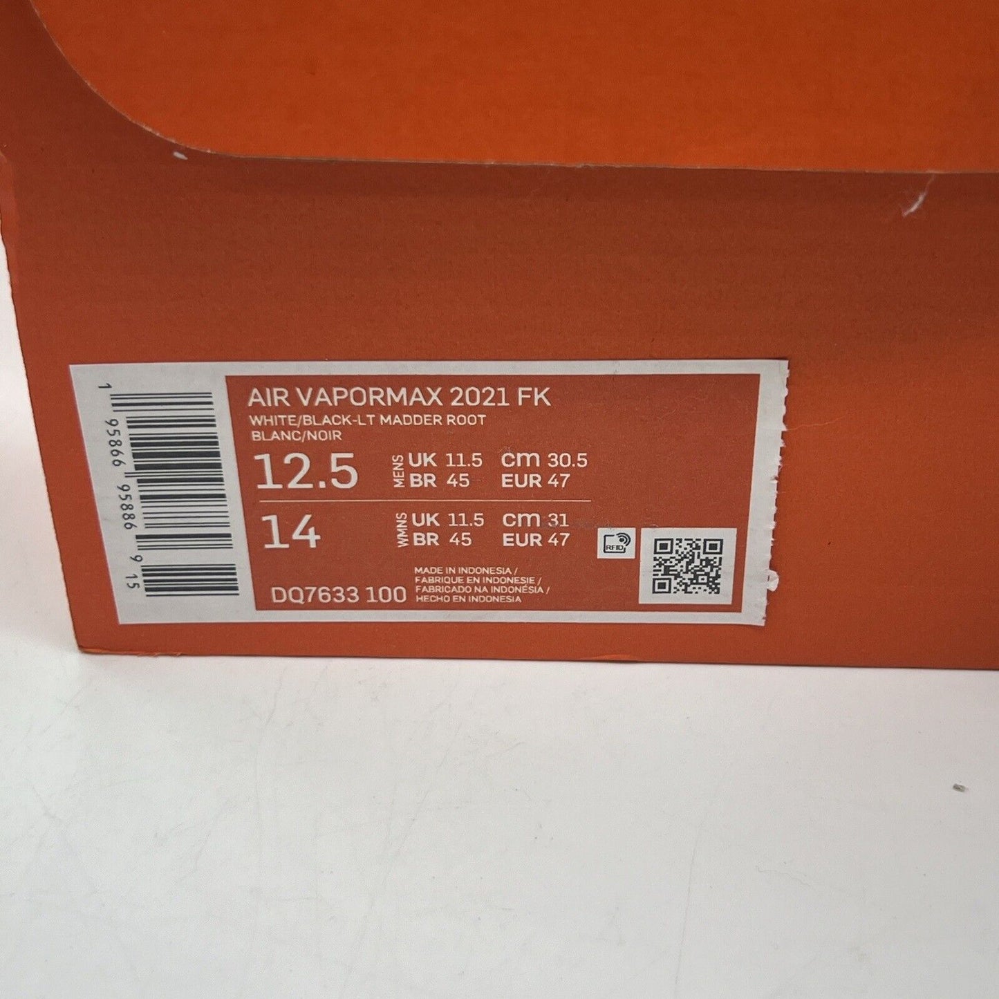 Size 12.5 - Nike Air VaporMax Flyknit 2021 Mismatched Swoosh - White 2022