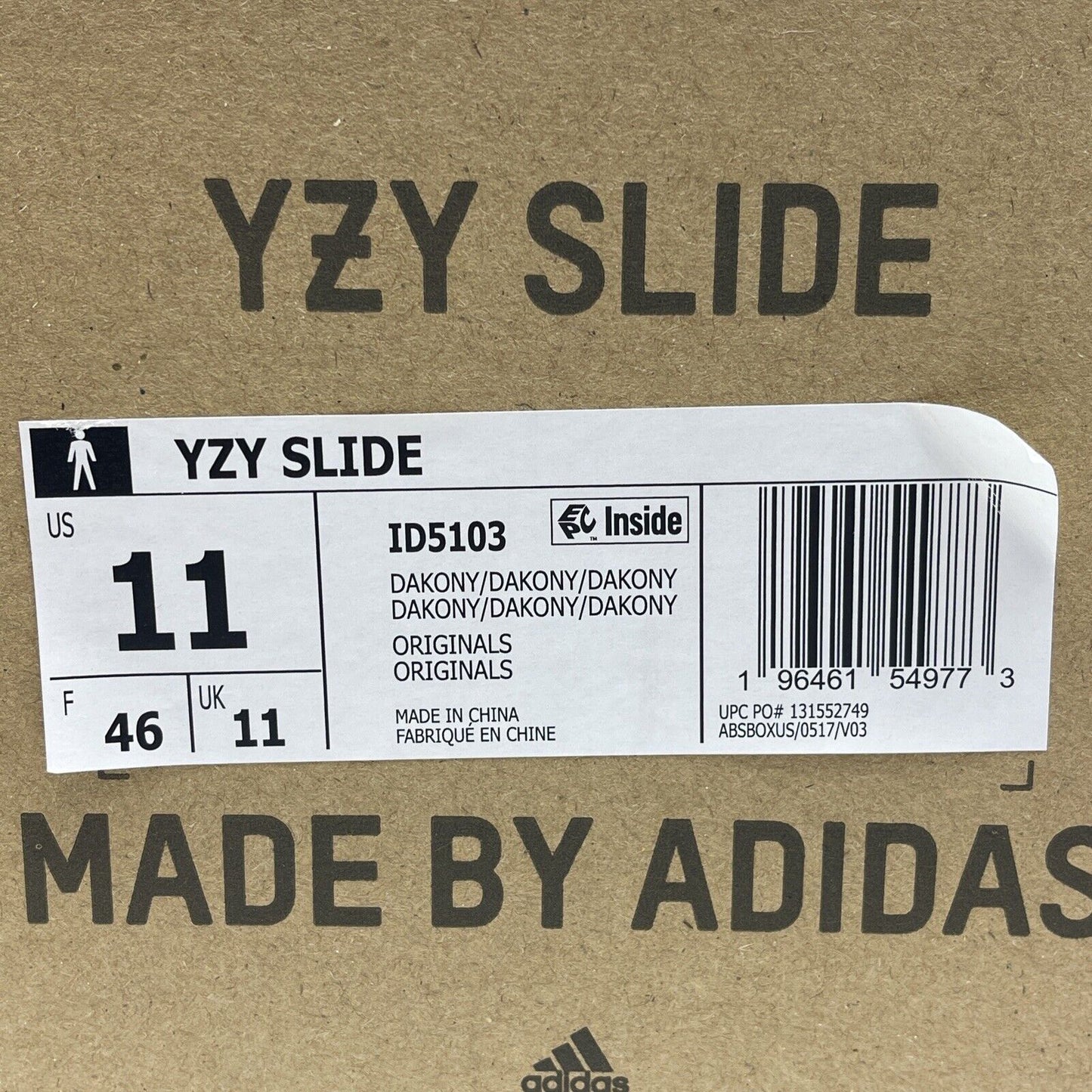 Size 11 - Adidas Yeezy Slide Black (ID5103)