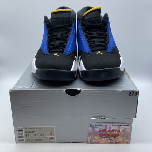 Size 11 - Air Jordan 14 Retro Laney Blue White Black Suede Leather (487471-407)