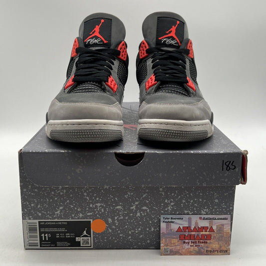 Size 11.5 - Jordan 4 Retro Mid Infrared Black Grey Suede (DH6927-061)