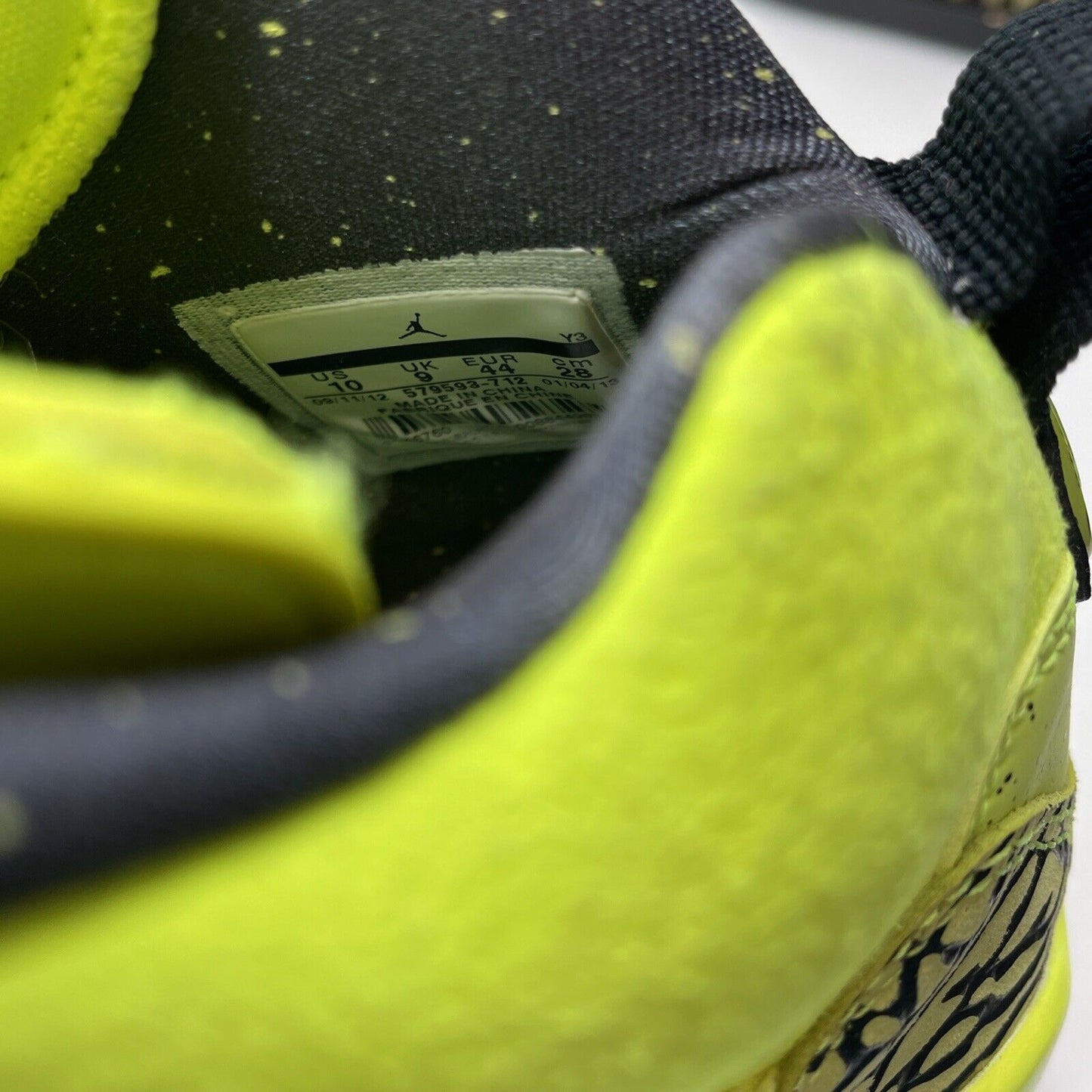 Size 10 - Jordan Spizike BHM Neon Green Black Suede Leather (579593-712)