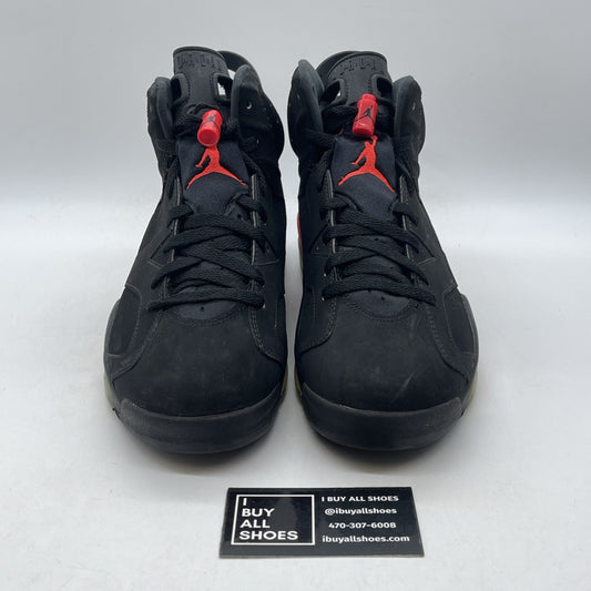 Size 9.5 - Jordan 6 Retro Infrared Black Suede (384664-023)