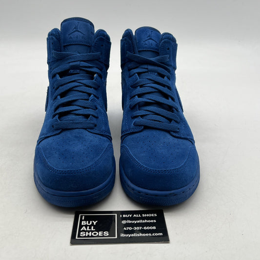 Size 7Y - Nike Air Jordan 1 Retro High Team Royal Suede Youth(705300-404)