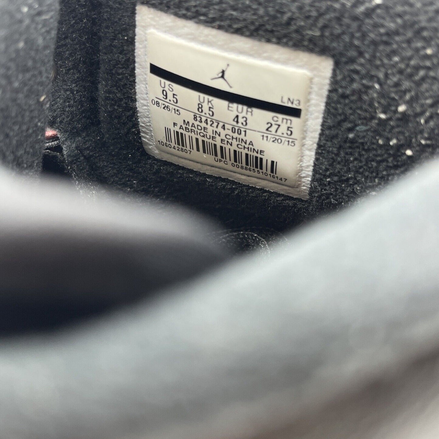 Size 9.5 - Air Jordan 2 Retro Alternate 87 Black Red Leather (834274-001)