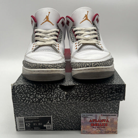 Size 12 - Jordan 3 Retro Mid Cardinal Red White Grey Yellow (CT8532-126)
